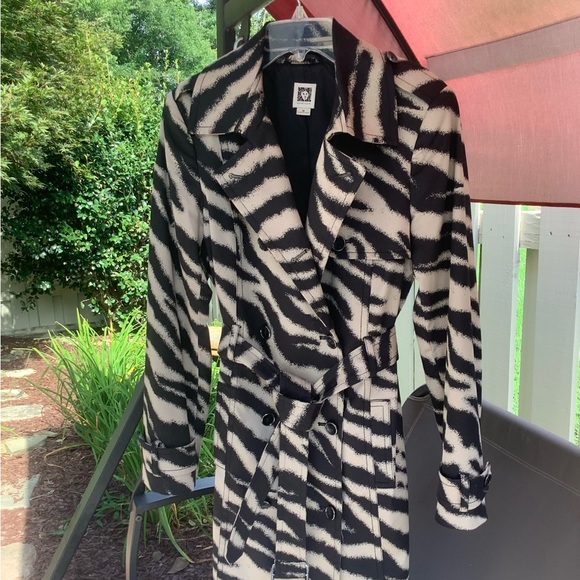 Anne Klein Sahara Trench Coat Tan/Black - Picture 7 of 7